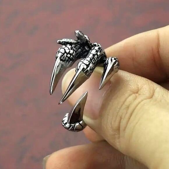 Dragon Demon Claw Ring 925 Silver Adjustable Halloween Cosplay Birthday NEW - Picture 1 of 7